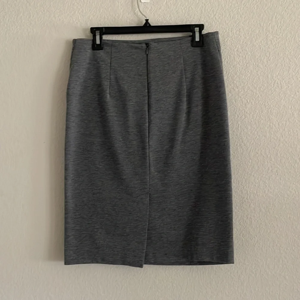New York & Company Women Charcoal Stretch Pencil Skirt Size 10 Contemporary